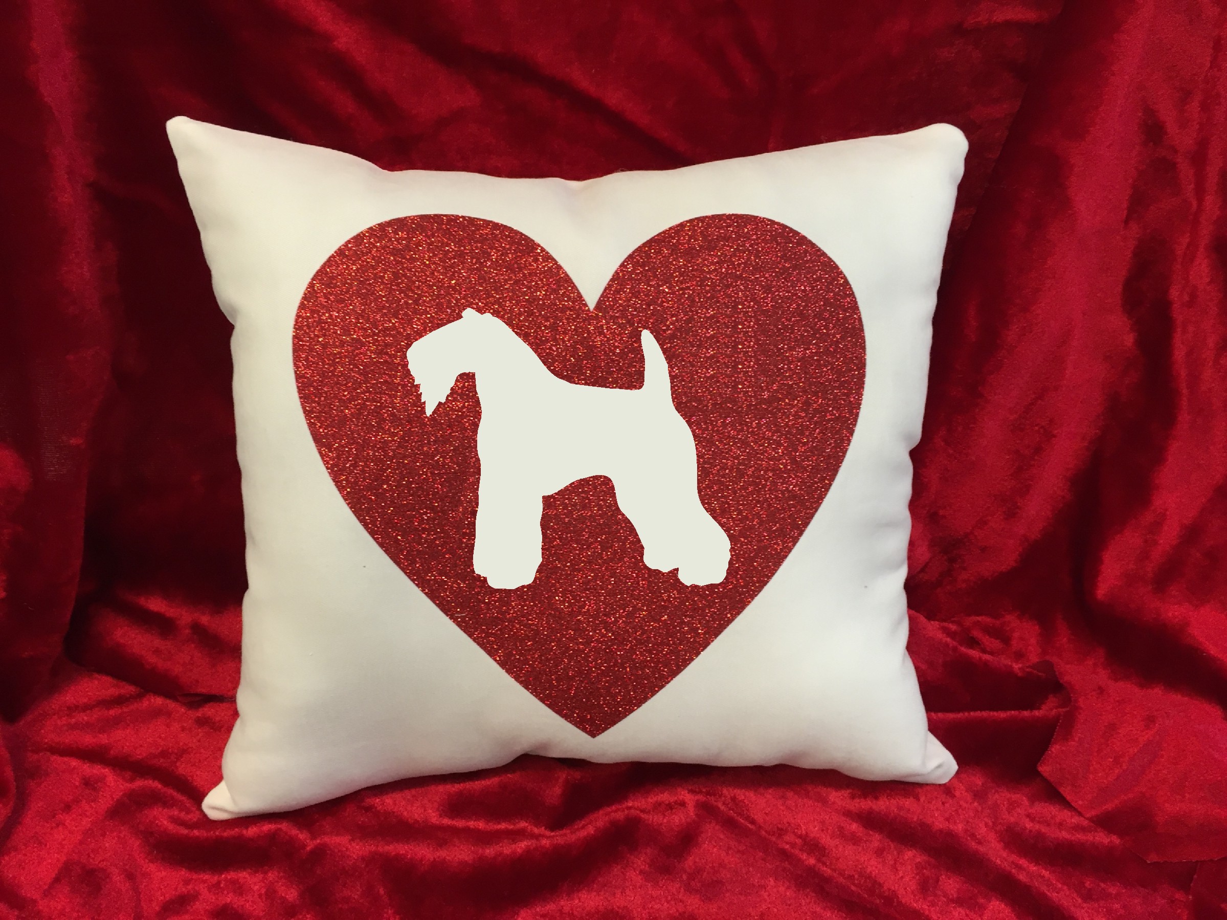 Dogs - Throw Pillow - Kerry Blue Terrier